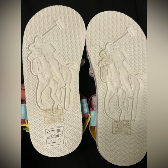 Polo Ralph Lauren Colourblock sandals! Super Cute - Picture 8 of 9
